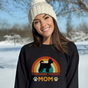 Vintage Yorkshire Terrier Dog Mum Sunset Sweatshirt
