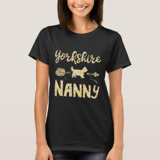 Vintage Yorkshire Terrier Nanny Outfit Dog Mum Yor T-Shirt