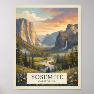 Vintage Yosemite California Travel Poster Nation