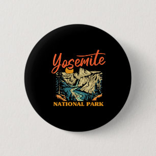 Vintage Yosemite National Park California Sunset  6 Cm Round Badge