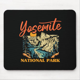 Vintage Yosemite National Park California Sunset Mouse Pad