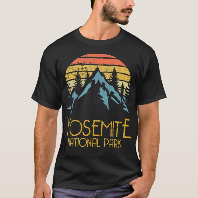 Vintage Yosemite National Park California  T-Shirt (Front)