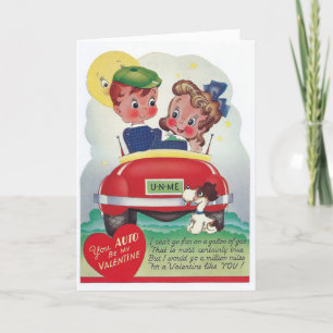 Vintage - You AUTO Be My Valentine, Holiday Card