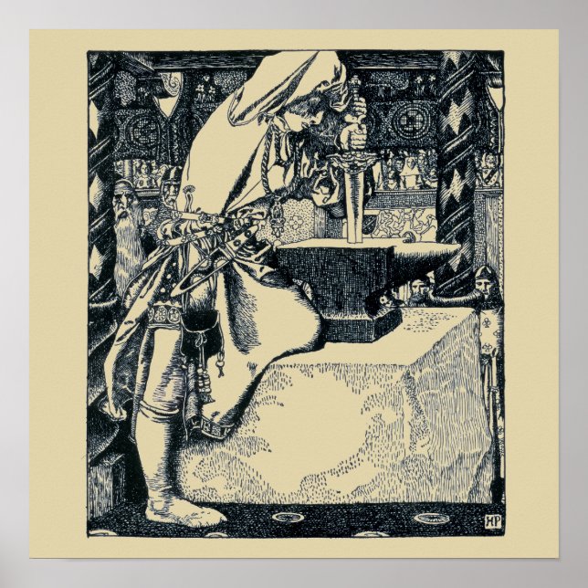 Vintage Young King Arthur by Howard Pyle Poster (Front)
