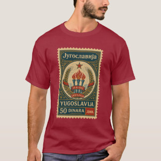 Vintage Yugoslavia Postage Stamp Shirt