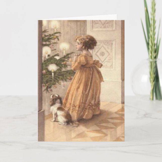 Vintage Yule Card With Poem (Front)