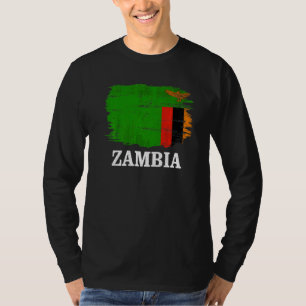 Vintage Zambia Flag For Zambian T-Shirt