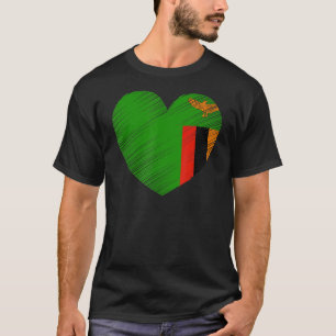 Vintage Zambia Zambian Flag Pride Support Zambian T-Shirt