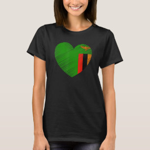 Vintage Zambia Zambian Flag Pride Support Zambian T-Shirt