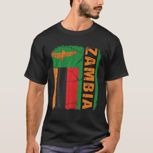 Vintage Zambian Flag Zambia Pride Roots Heritage G T-Shirt