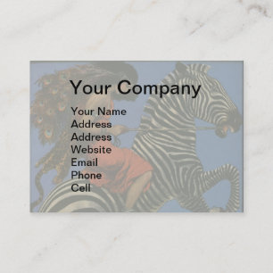 Vintage Zebra Art Nouveau Woman Life 1922 Business Card