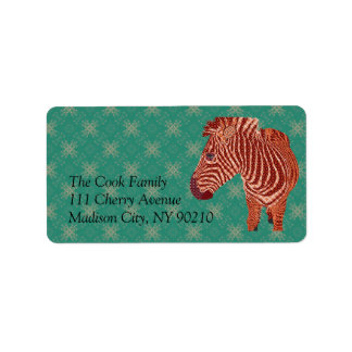 Vintage Zebra Label