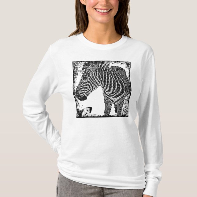 Vintage Zebra Sweatshirt T-Shirt (Front)