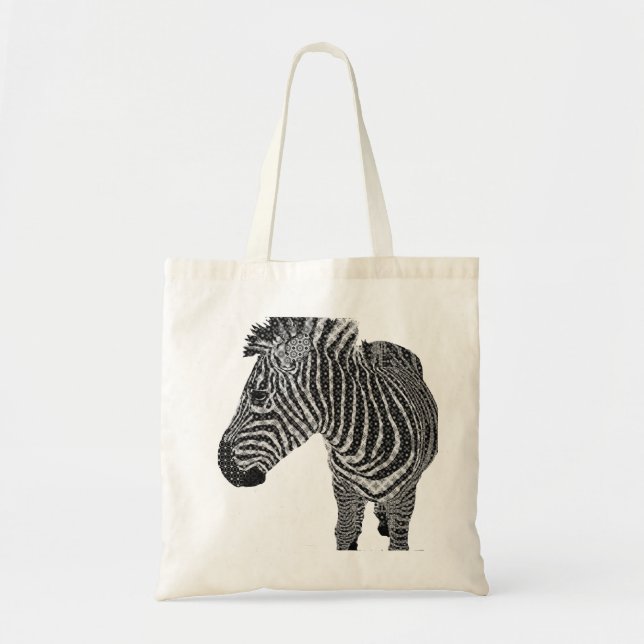 Vintage Zebra Tote Bag (Front)
