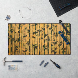 Vintage Zen Forest Bamboo  Desk Mat