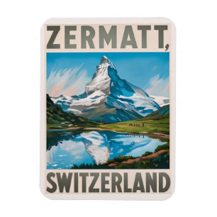 Vintage Zermatt Switzerland Matterhorn Magnet