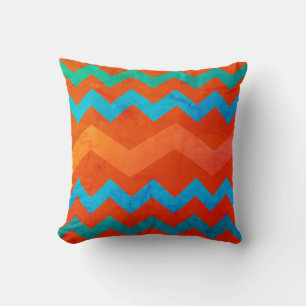Vintage Zigzag Throw Pillow