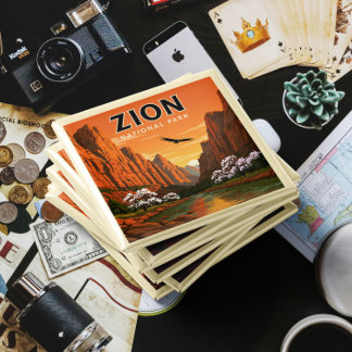 Vintage Zion National Park Magnet