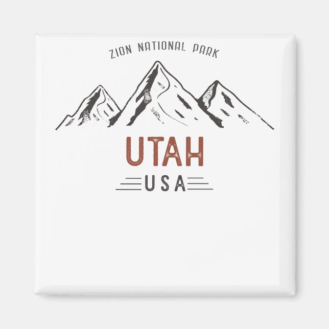 Vintage Zion National Park Magnet (Front)