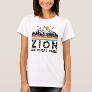 Vintage Zion National Park Retro Utah Mountain T-Shirt