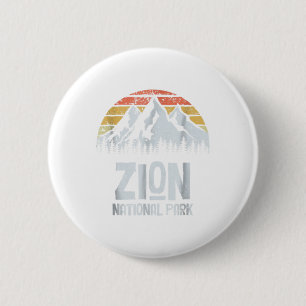 Vintage Zion National Park Utah Hiking Retro T Shi 6 Cm Round Badge