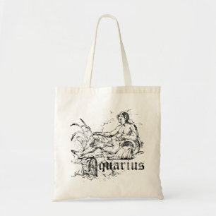 Vintage Zodiac Aquarius Tote Bag