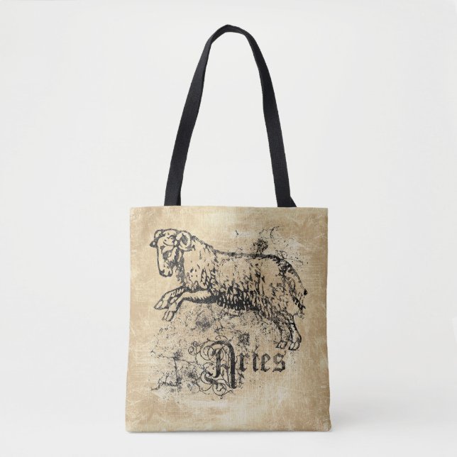 Vintage Zodiac Aries Tote Bag (Front)