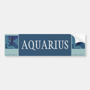 Vintage Zodiac Astrology, Aquarius Constellation Bumper Sticker