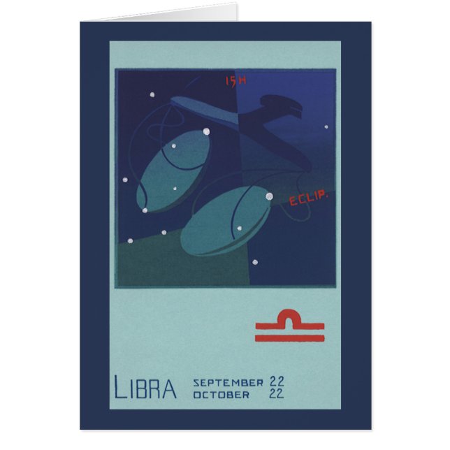 Vintage Zodiac Astrology Libra Scale Constellation (Front)