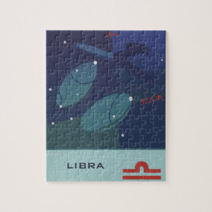Vintage Zodiac Astrology Libra Scale Constellation Jigsaw Puzzle