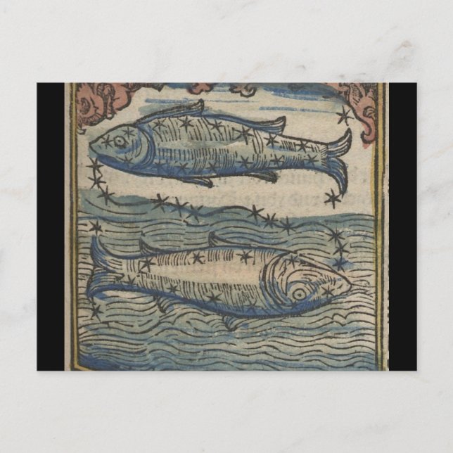 Vintage Zodiac- The Pisces Postcard (Front)