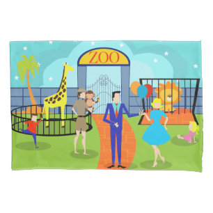 Vintage Zoo Pillowcase