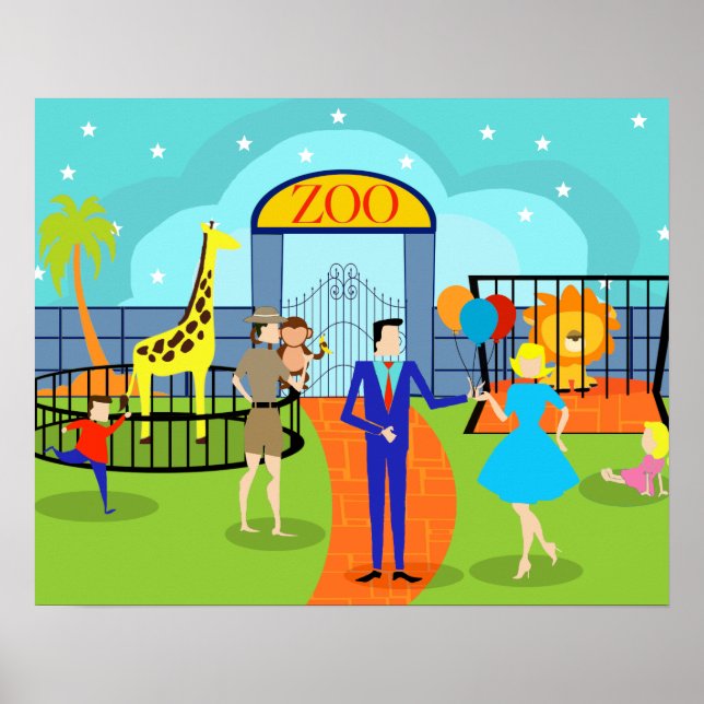 Vintage Zoo Poster (Front)