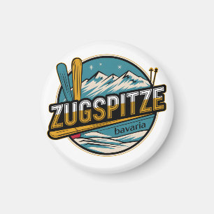 Vintage Zugspitze bavarian outdoor nature gifts Magnet