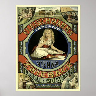 Vintage Zwieback Advertisement Poster