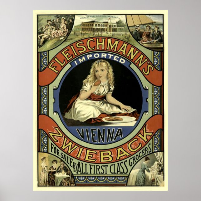 Vintage Zwieback Advertisement Poster (Front)
