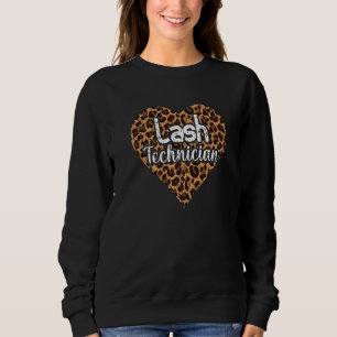 Vintagee Lash Technician Leopard Eyelash Lash Tech Sweatshirt