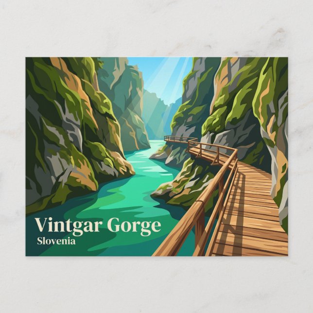 Vintgar Gorge Slovenia Postcard (Front)
