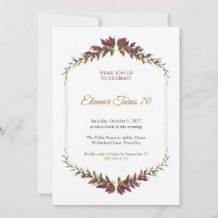 Vintner Hexad 70th Birthday Invitation