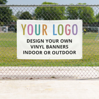 Vinyl Banner with Grommets Outdoor or Indoor White