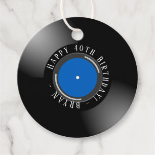 Vinyl Birthday Favour Tags