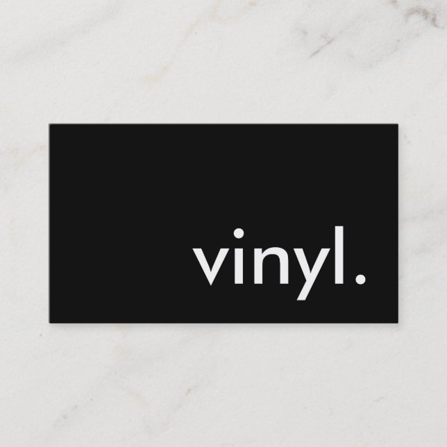 vinyl. business card (Front)