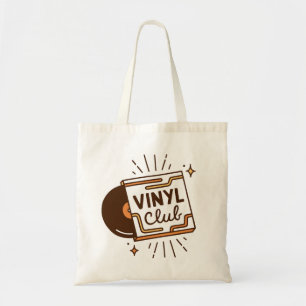 Vinyl club analogue music lovers aesthetic tote bag