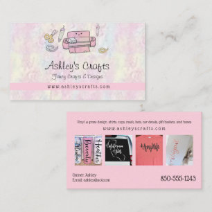 Vinyl Crafting and Design - Blush Pink Business Card