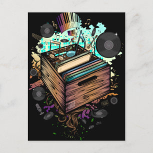 Vinyl Crate Music Postcard