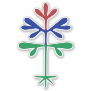 Vinyl Decal with Tri-colour Sapling