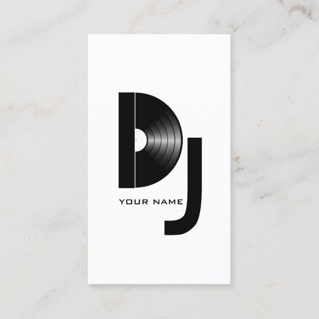 Vinyl DJ Business Card (Front)