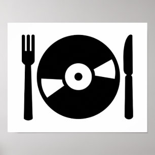 Vinyl DJ menu Poster