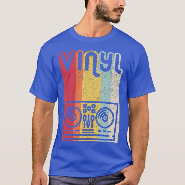 Vinyl DJ Shirt Retro Style Mixer (Front)