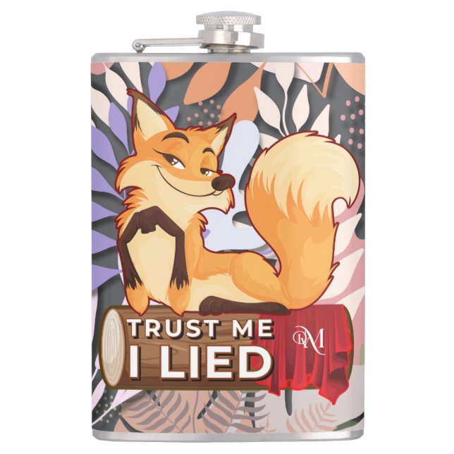 Vinyl Flask 8oz : Trust Me (grey) (Front)